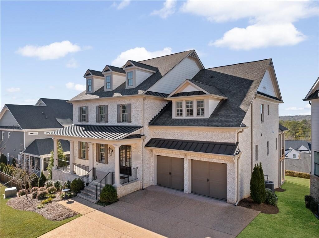 Front of the home and two-car garage