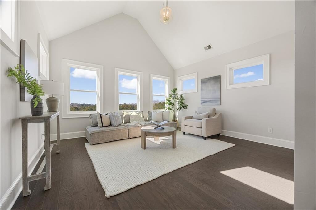 Vaulted bonus room upstairs