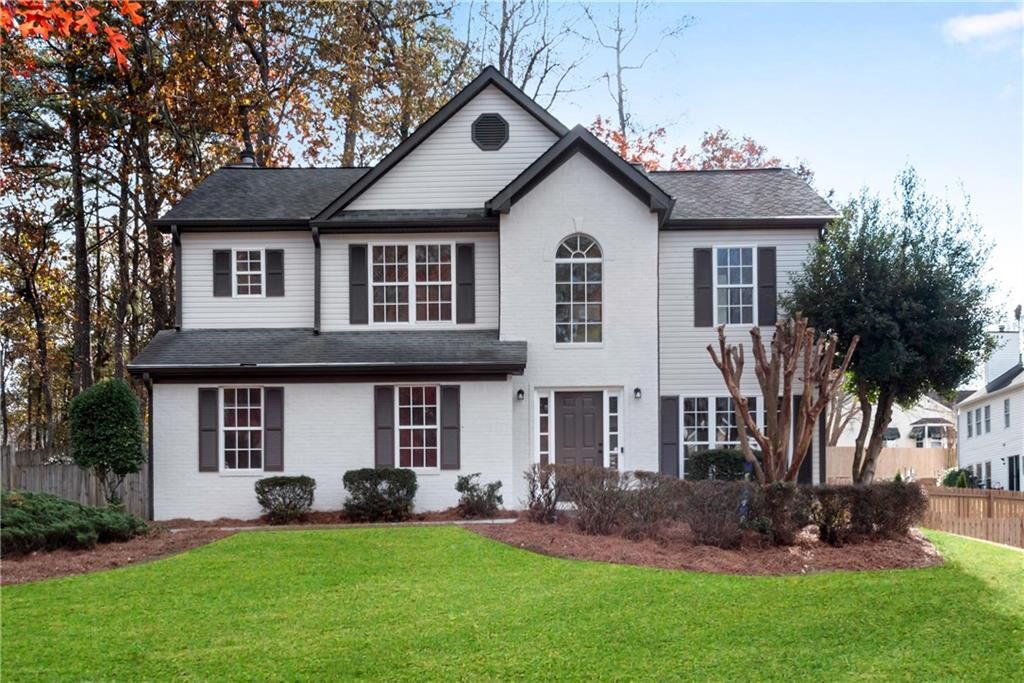 Front of the home in River Run, Suwanee