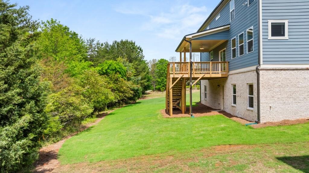 Back of the home and deck