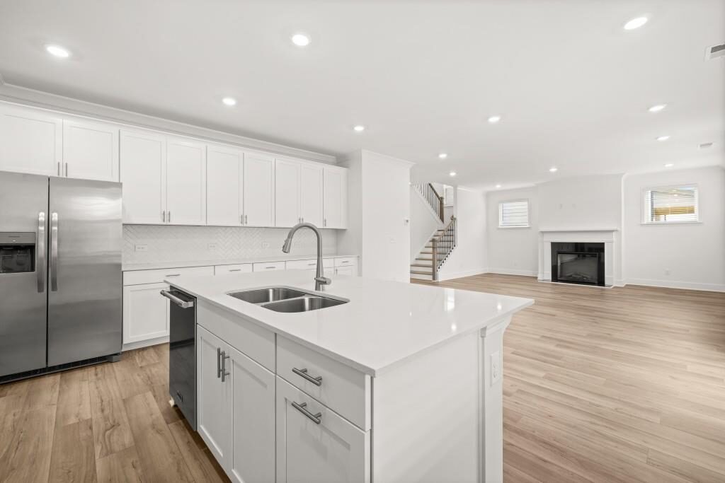 Kitchen open to the family room
