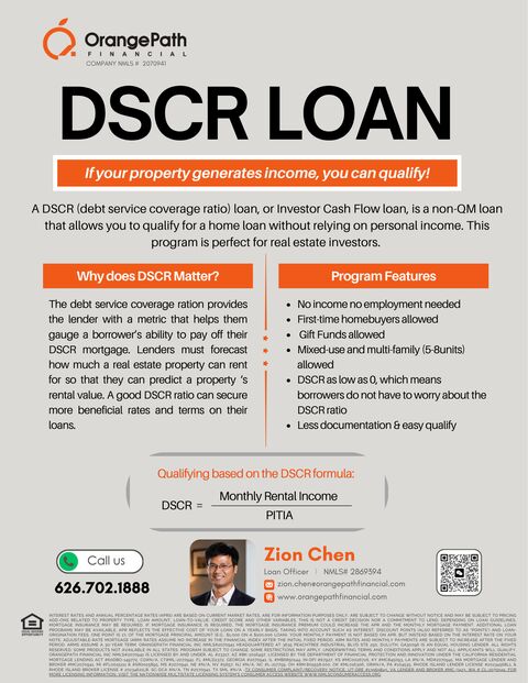 DSCR loan (OrangePath program sheet)