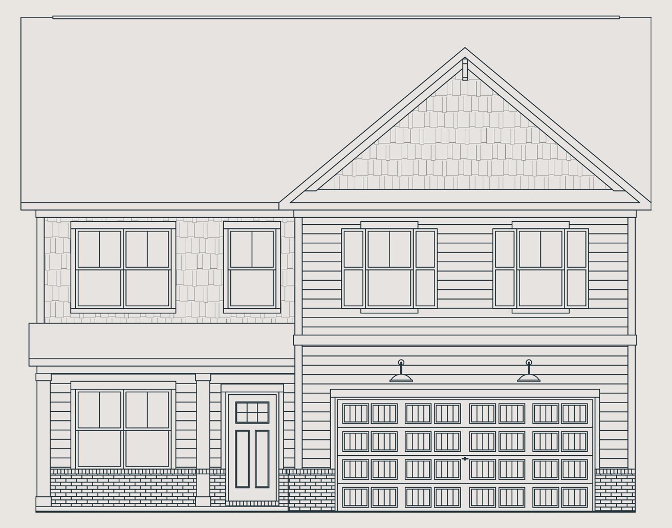 Bryant plan, elevation A (drawing)